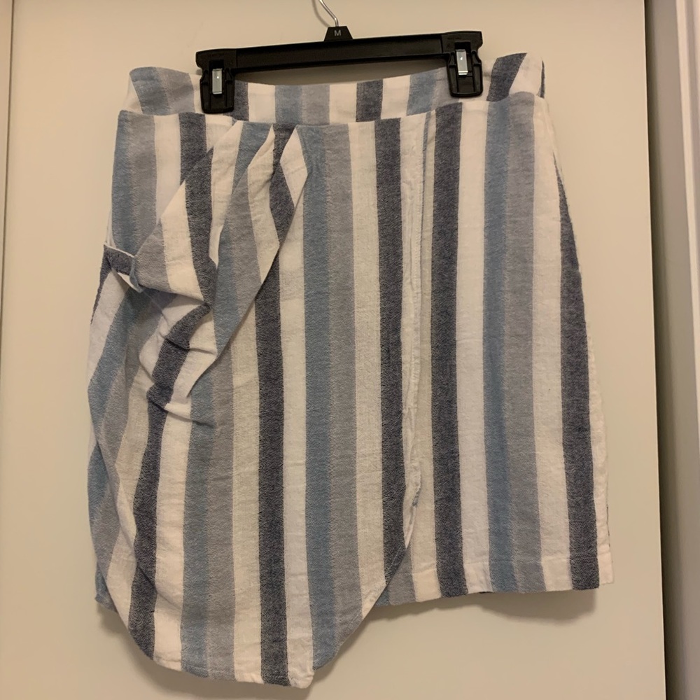 BCBG striped linen skirt